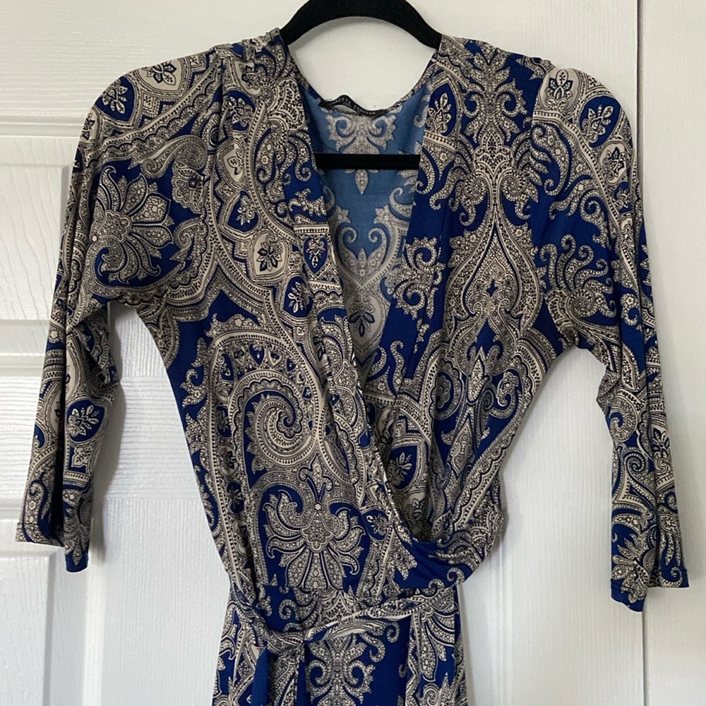 Janette Fashion faux wrap dress - large